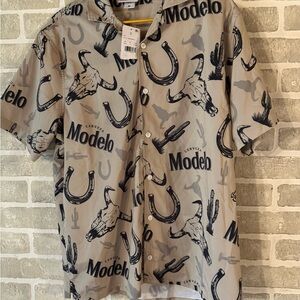 Target Beige Graphic Men's Casual Shirt